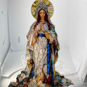 Suncatcher Acrylic Religious Madonna Mary 8.5” New All Occasion Gifts